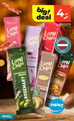 Chipsy Long Chips Bacon promocja w Dealz