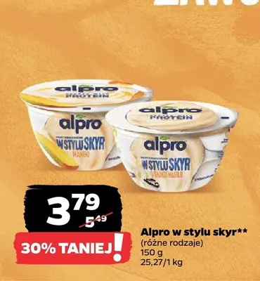 Jogurt Alpro w stylu skyr Mango promocja w Netto
