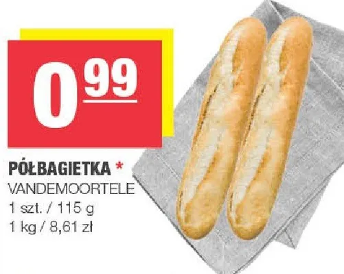 Półbagietka Vandemoortele promocja w SPAR