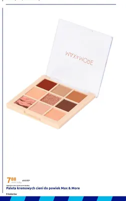 Paleta kremowych cieni do powiek Max & More promocja w Action