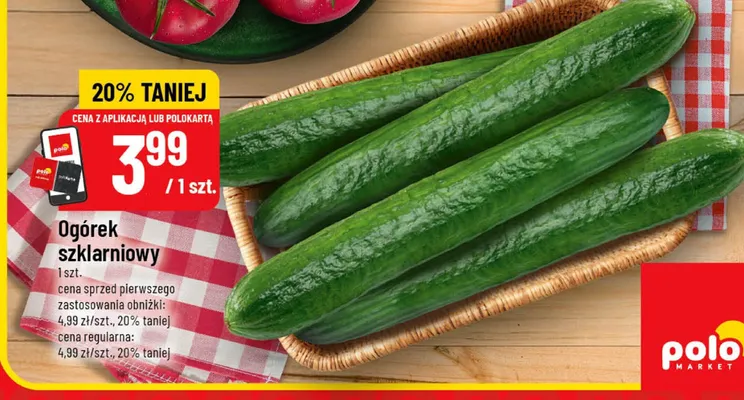 Ogórek szklarniowy promocja w POLOmarket