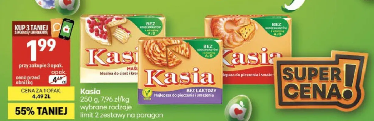 Kasia 250g, 7,96zł/kg wybrane rodzaje promocja w Delikatesy Centrum