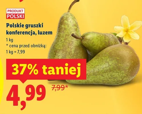 Gruszki konferencja polskie luzem Lidl promocja w Lidl