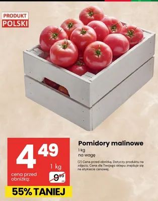 Pomidory malinowe polskie promocja w Delikatesy Centrum