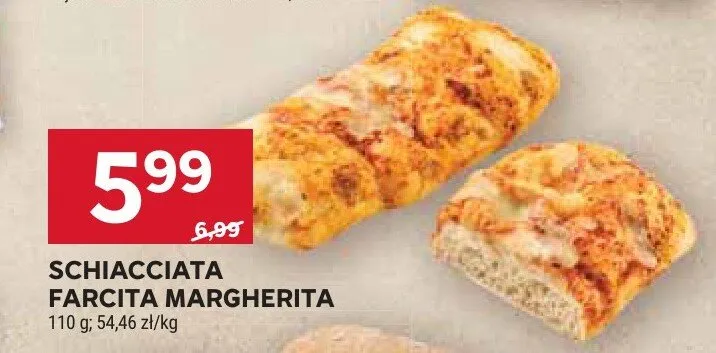 Schiacciata farcita margherita promocja w Stokrotka