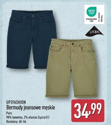 Bermudy jeansowe męskie Up2Fashion promocja w Aldi