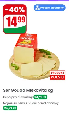 Ser Gouda Mlekovita promocja w Dino