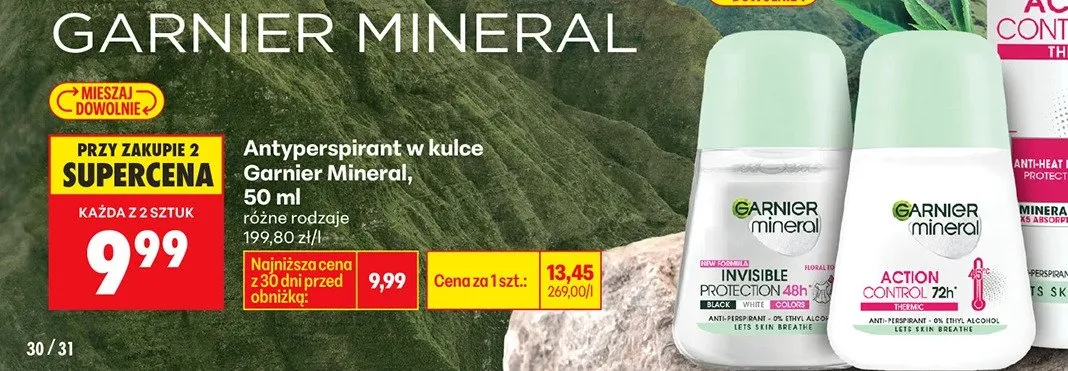 Antyperspirant w kulce Garnier Mineral promocja w Biedronka
