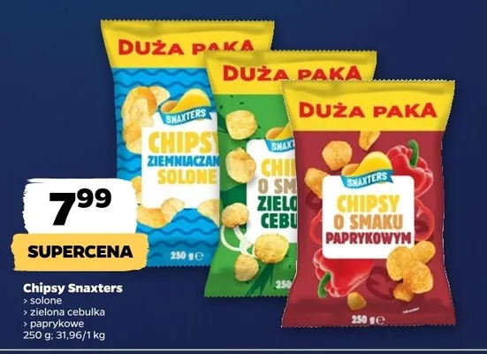 Chipsy solone Snaxters Duża Paka promocja w Netto