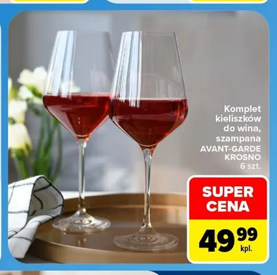 Komplet kieliszków do szampana Avant-Garde Krosno 6 szt. promocja w Carrefour