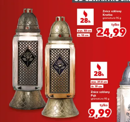 Znicz szklany Kratka promocja w Kaufland