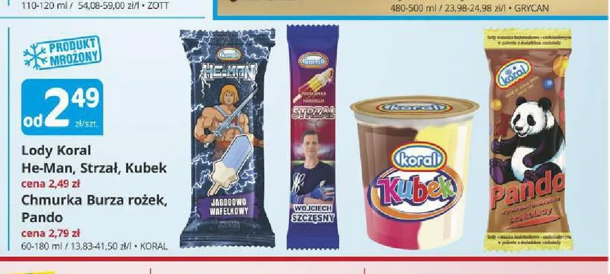 Lody Koral Chmurka Burza rożek promocja w Marketvita