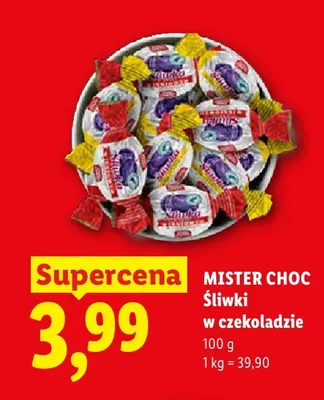 Śliwki w czekoladzie Mister Choc promocja w Lidl