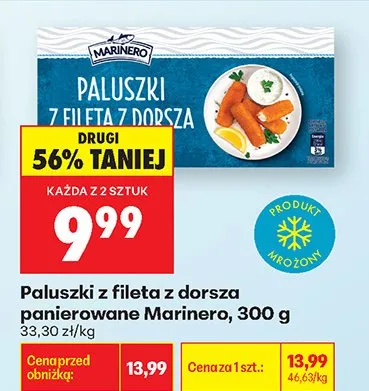 Paluszki z fileta z dorsza panierowane Marinero promocja w Biedronka