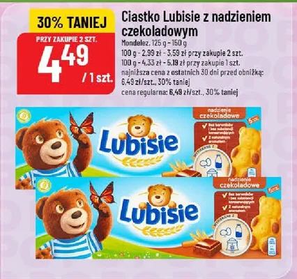 Ciastko Lubisie z nadzieniem czekoladowym promocja w POLOmarket