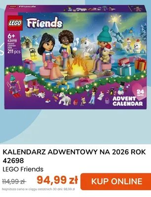 Kalendarz adwentowy na 2026 rok 42698 LEGO Friends promocja w taniaksiazka.pl