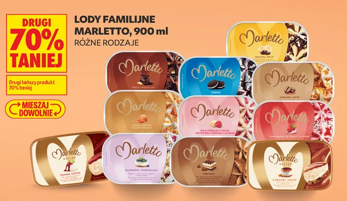 Lody familijne Triple Chocolate Marletto promocja w Biedronka