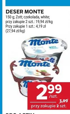Deser Monte Zott promocja w Stokrotka