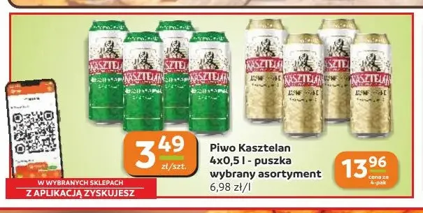 Piwo Kasztelan 4-pak 500 ml promocja w Gama