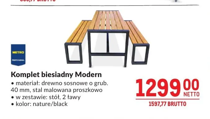 Komplet biesiadny Modern METRO PROFESSIONAL promocja w Makro