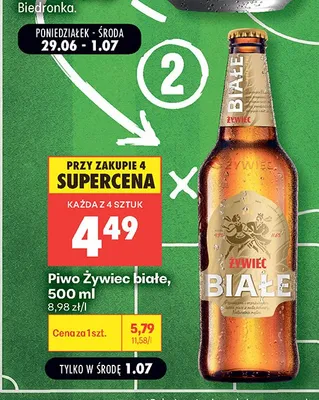 Piwo Żywiec Białe promocja w Biedronka