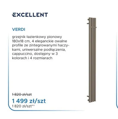 Grzejnik łazienkowy EXCELLENT VERDI promocja w Blu Salony Łazienek