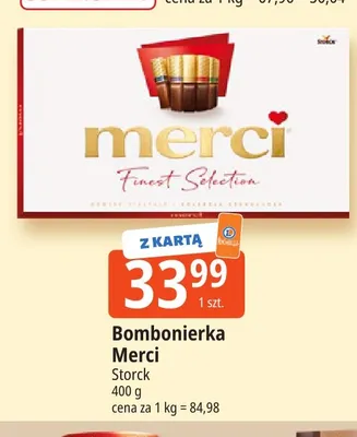 Bombonierka Merci Storck promocja w Leclerc