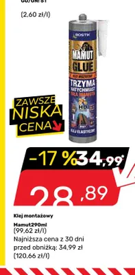 Klej montażowy Mamut Bostik promocja w Bricomarche