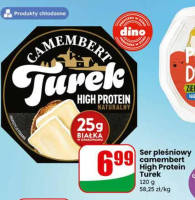 Ser pleśniowy camembert High Protein naturalny promocja w Dino