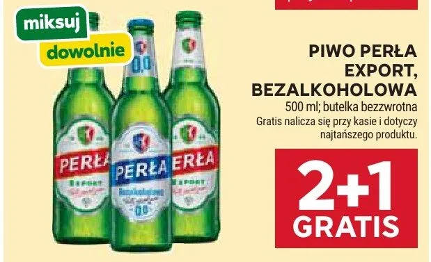 Piwo Perla Export bezalkoholowa promocja w Stokrotka