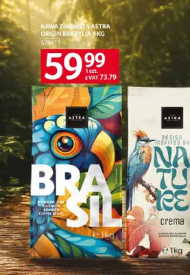 Kawa ziarnista Astra Origin Brazylia promocja w Selgros