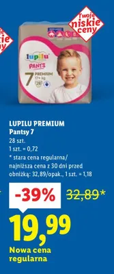 Pieluszki Pantsy 7 Premium promocja w Lidl