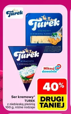 Ser kremowy Turek z niebieską pleśnią wyrazisty promocja w Carrefour Market