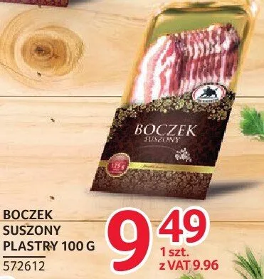 Boczek suszony plastry ZMB Białystok 100 g promocja w Selgros