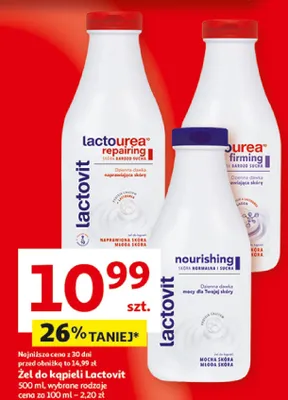 Żel do kąpieli Lactovit promocja w Auchan