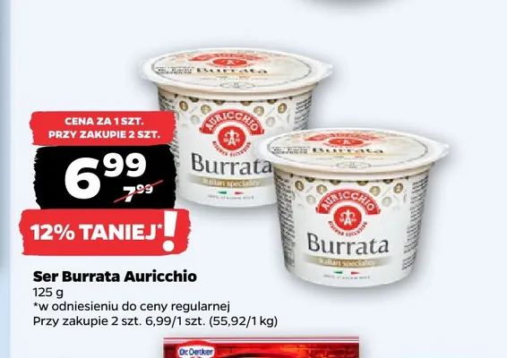 Ser Burrata Auricchio promocja w Netto