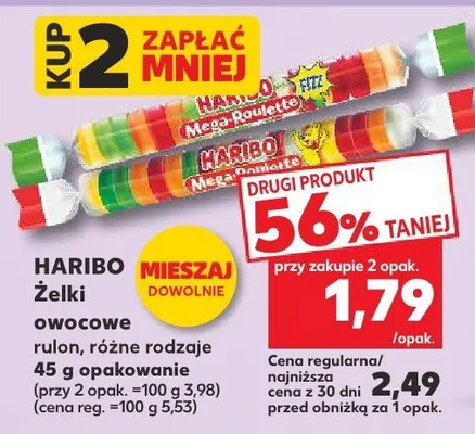 Żelki owocowe rulon, różne rodzaje promocja w Kaufland