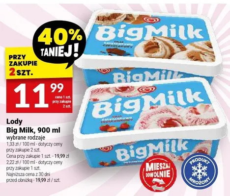 Lody Big Milk promocja w Twój Market
