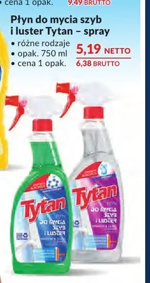 Płyn do mycia szyb i luster Tytan spray zielony promocja w Makro