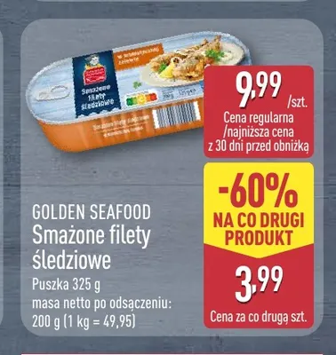 Smażone filety śledziowe Golden Seafood promocja w Aldi