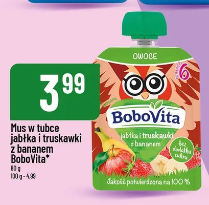 Mus w tubce jabłka i truskawki z bananem promocja w POLOmarket
