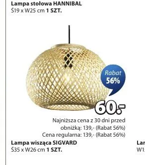 Lampa wisząca SIGVARD S35xW26cm promocja w Jysk