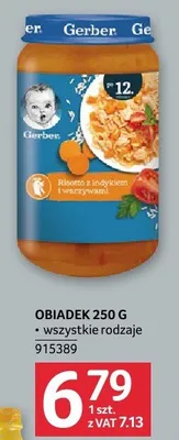 Obiadek Gerber 250g różne rodzaje promocja w Selgros