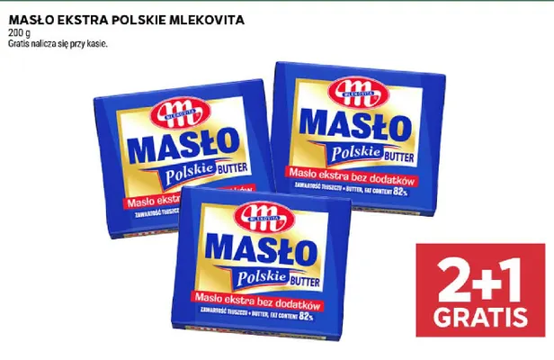 Masło ekstra polskie Mlekovita promocja w Stokrotka