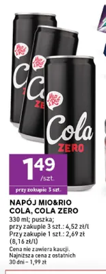 Napój Mio&Rio Cola Zero promocja w Stokrotka