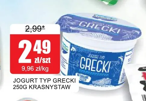 Jogurt typ grecki Krasnystaw promocja w Bingo