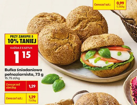 Bułka śniadaniowa pełnoziarnista promocja w Biedronka