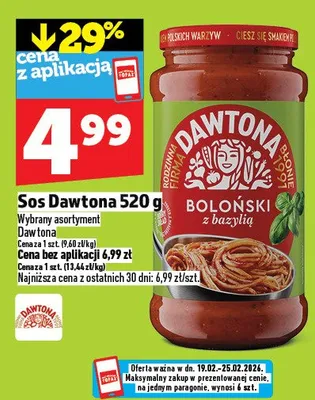 Sos Boloński z bazylią promocja w TOPAZ