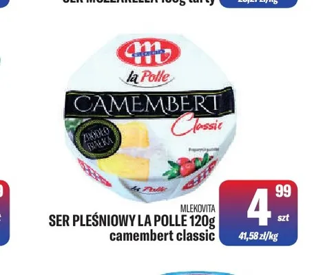 Ser pleśniowy camembert classic La Polle Mlekovita promocja w Tomi Markt