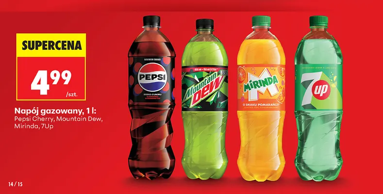 Napój gazowany Pepsi Cherry 1 l promocja w Biedronka